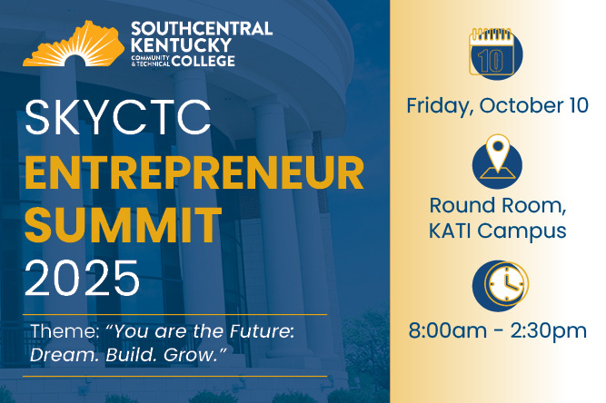 SKYCTC Entrepreneur Summit announcement image with dates and times.