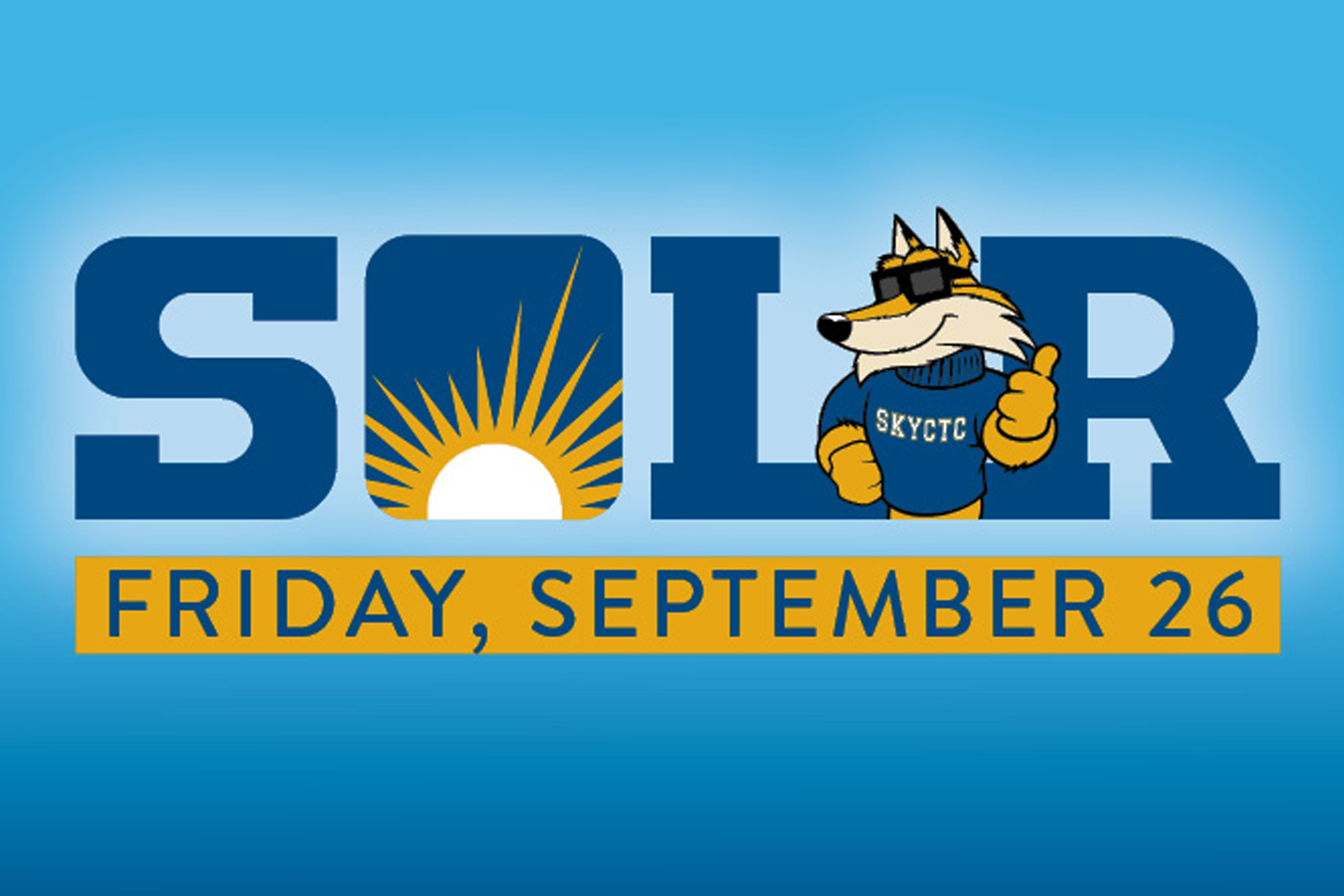 SOLR logo with pathfinder in sunglasses