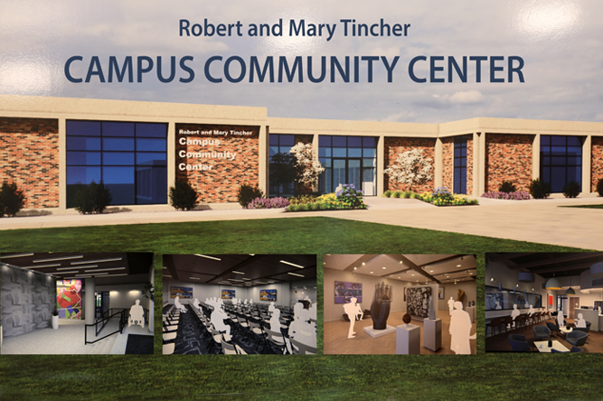 Artist rendering of new Campus Community Center