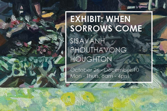 Artist image with words When Sorrows Come
