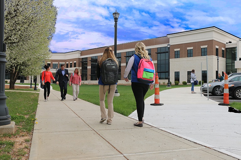 students Walking on campus