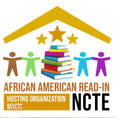 African American Read in logo with words hosting organization SKYCTC