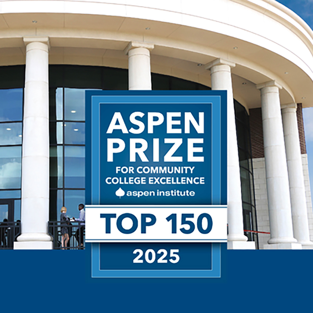 Front of building at SKYCTC with Aspen Top 150 Logo
