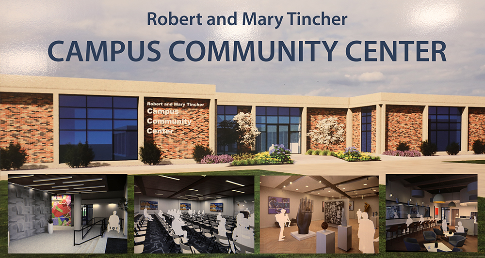 Archtectual rendering of new Robert and Mary Tincher Campus Community Center