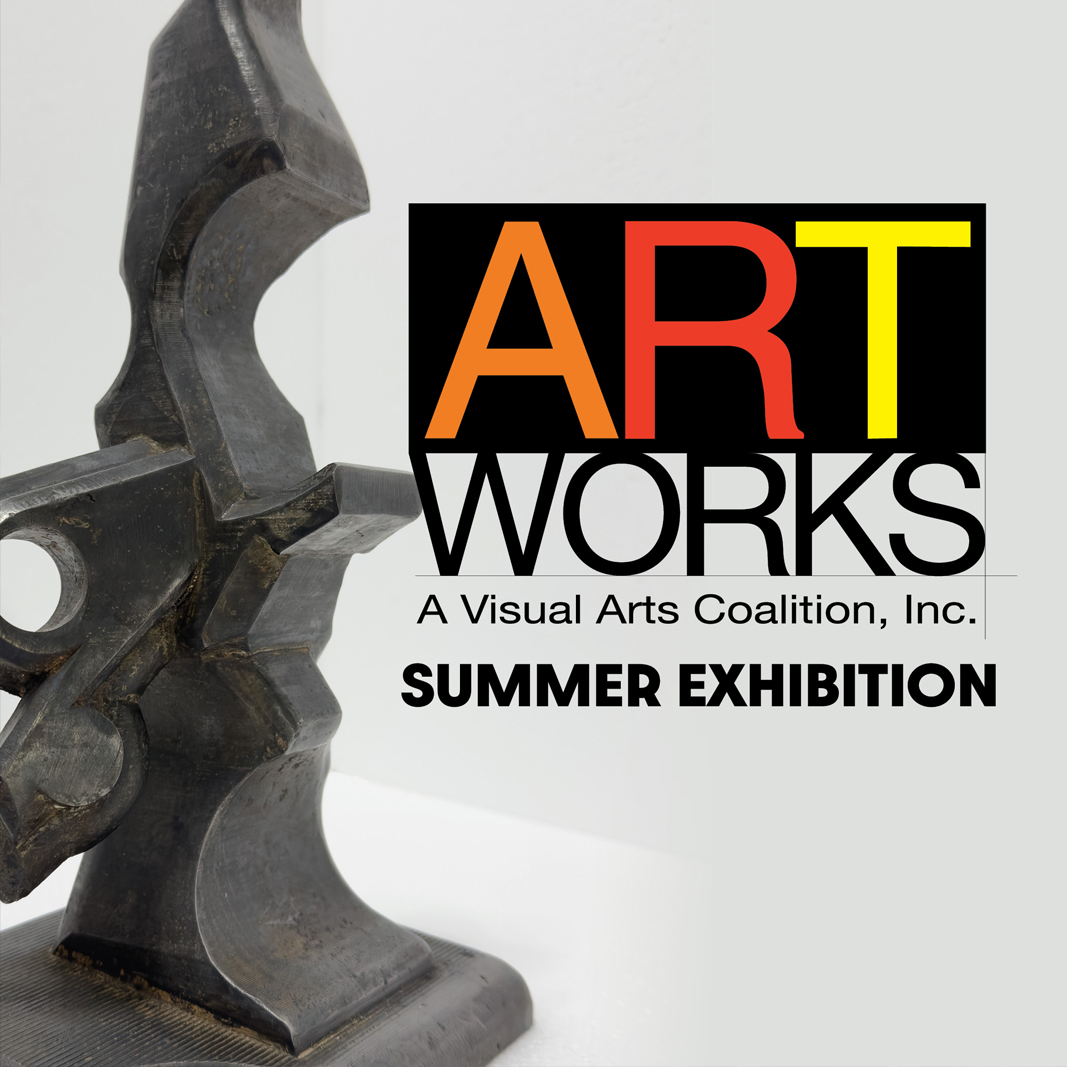 ArtWorks summer exhibition logo with a artistic statue