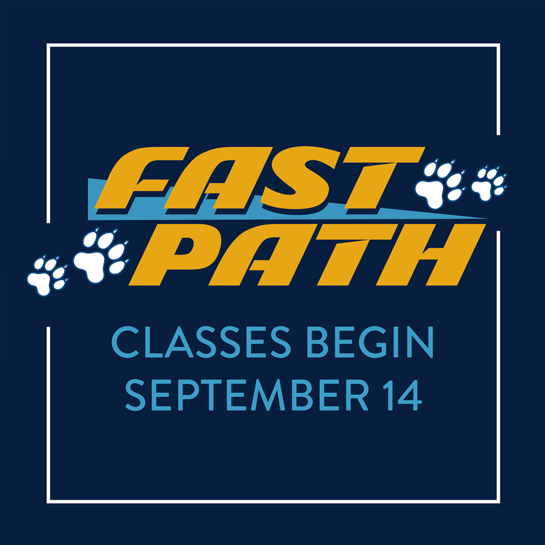 Fast Path logo with paw prints