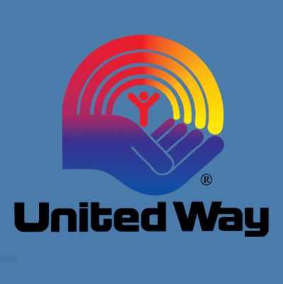 United Way logo on blue background