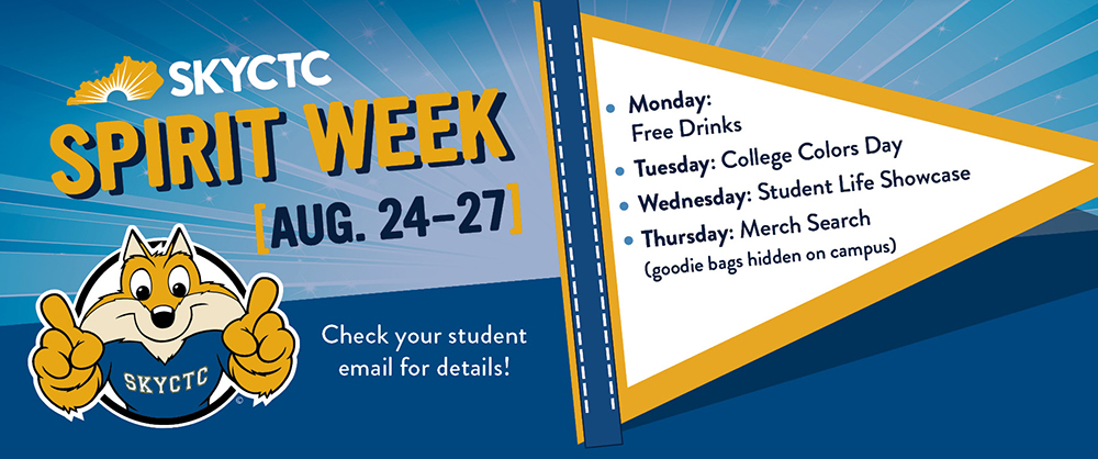 Image of Pathfinder with words 2026 Spirit Week, August 24 to 27